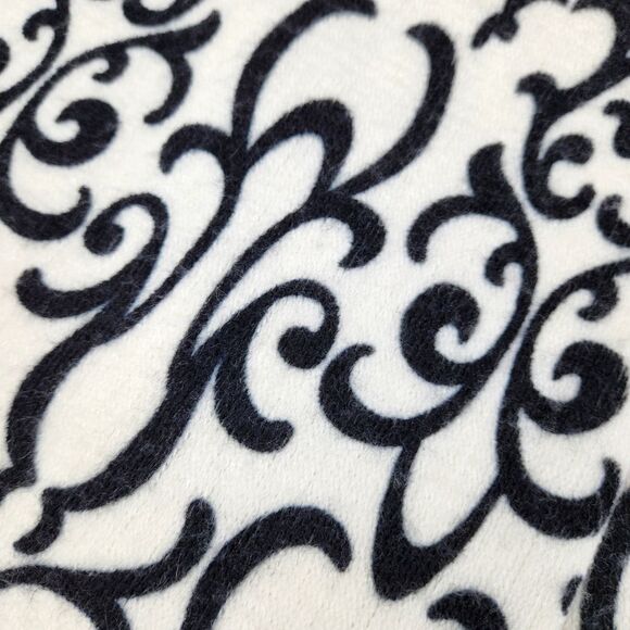 💜Vintage Ivory & Black Scroll Print Pashmina Scarf - Picture 9 of 12
